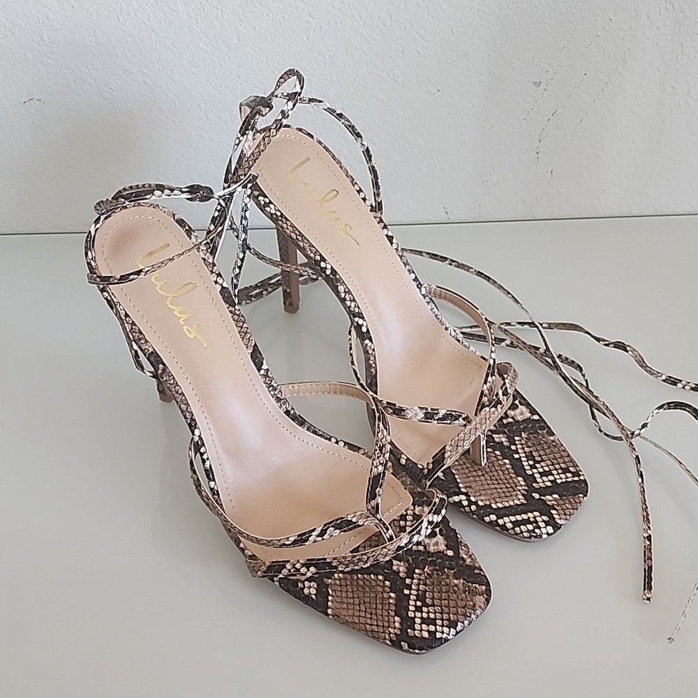 Lulus Lace-up High Heel Sandals size 10